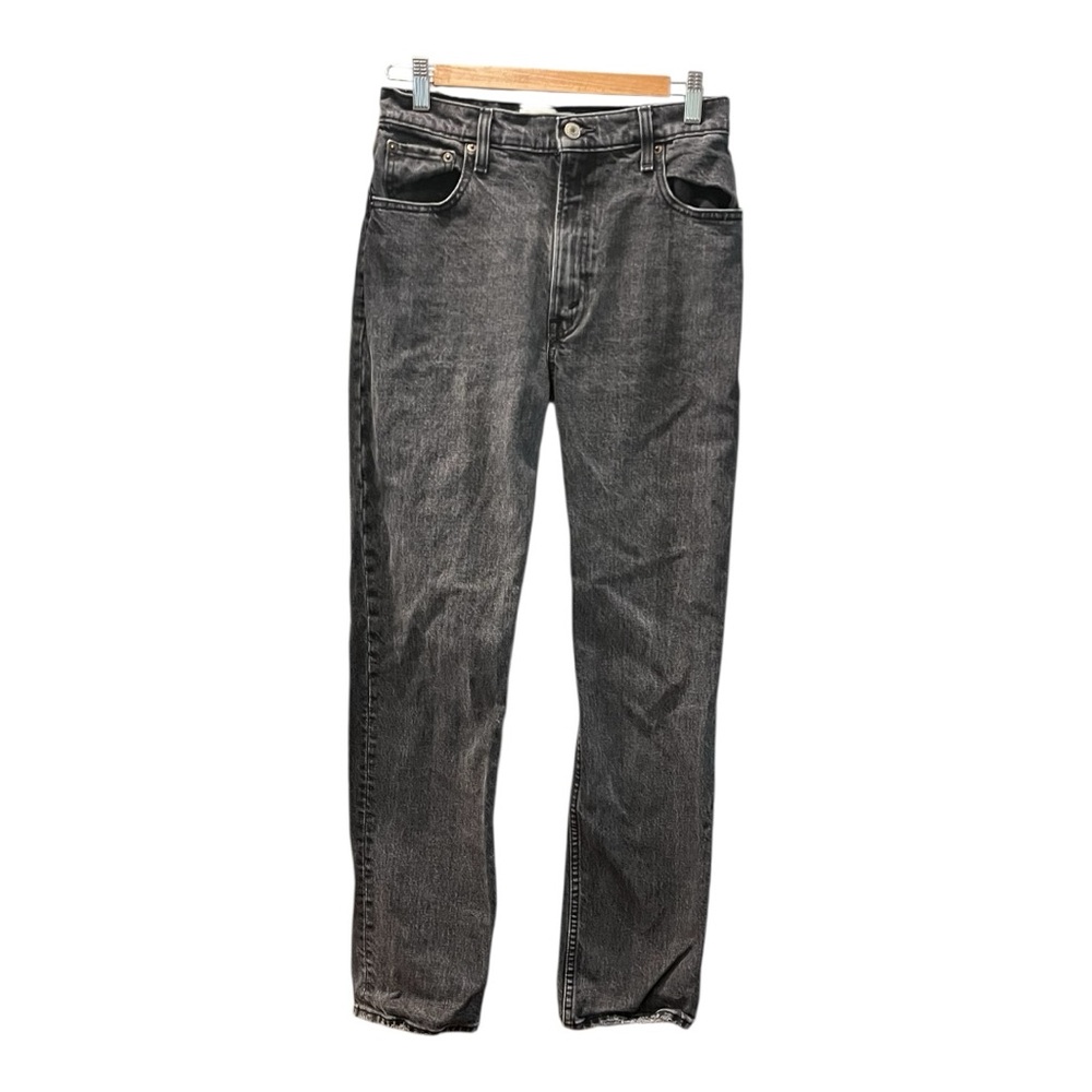 Abercrombie & Fitch 90s Straight Ultra High Rise Size 27 / 4R Light Black Wash